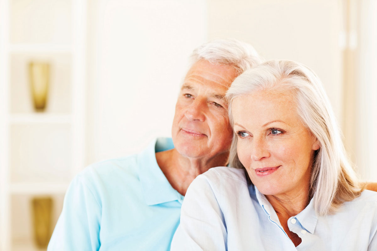 Attractive older couple